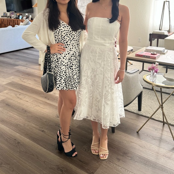 White Black House Market White Spring MIDI Dress Size 2 - Picture 11 of 11